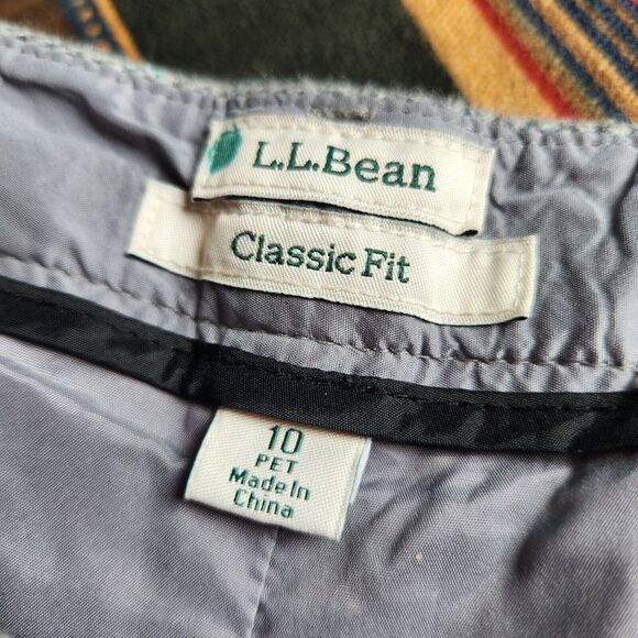 LL BEAN Pants Women's 10 Petite Straight Classic Fit Chino Work Office Wear - Picture 12 of 15